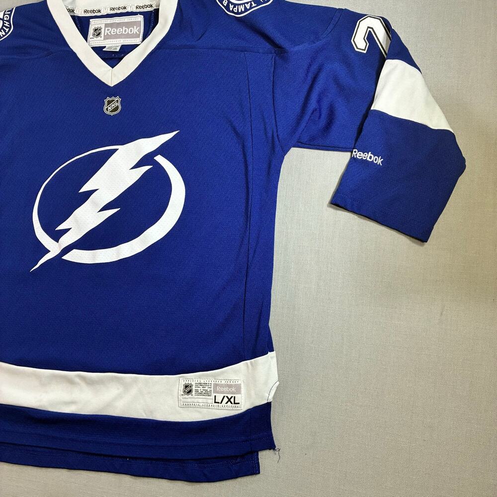 Reebok Tampa Bay Lightning Callahan #24 Youth L/XL NHL Hockey Jersey Blue - Picture 4 of 13